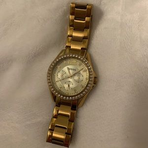 Fossil gold watch